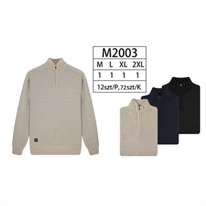 Sweter męski na pół suwak  M-2XL
