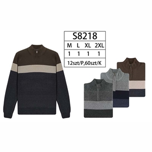 Sweter męski na pół suwak M-2XL