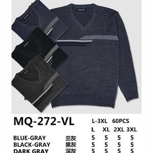 Sweter męski z dekoltem w serek  L-3XL