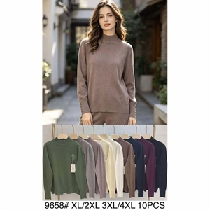 Sweter damski z golfem  XL-4XL