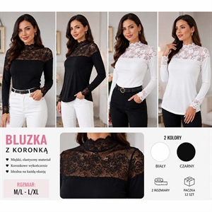 Bluzka damska z koronką  M/L-L/XL