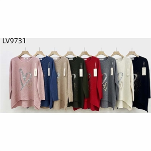 Sweter damski okrągły  M-2XL