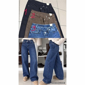 Jeansy szerokie nogawki Big Size  38-48