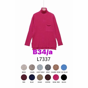 Sweter damski z golfem  L/XL-XL/2XL
