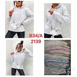 Sweter damski z kapturem