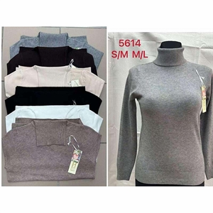 Sweter damski z golfem  S/M-M/L