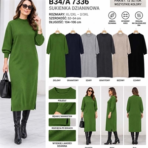 Okrągła sukienka sweterkowa damska  XL/2XL-2XL/3XL