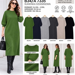 Okrągła sukienka sweterkowa damska  XL/2XL-2XL/3XL