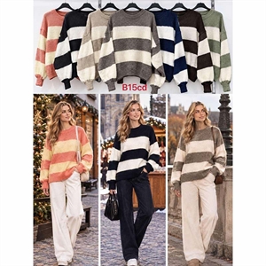 Sweter damski okrągły