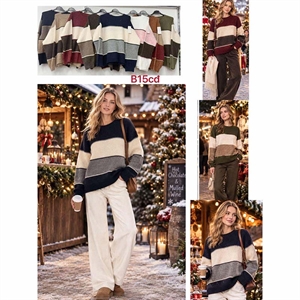 Sweter damski okrągły