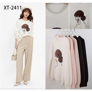 Sweter damski okrągły