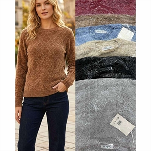 Sweter damski okrągły