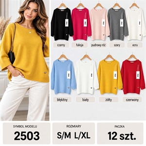 Sweter damski okrągły  S/M-L/XL