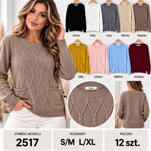 Sweter damski okrągły  S/M-L/XL