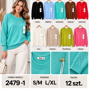 Sweter damski okrągły  S/M-L/XL