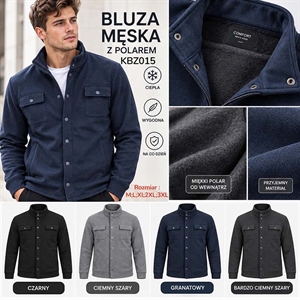 Bluza męska z polarem  M-3XL