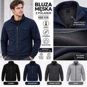 Bluza męska z polarem  M-3XL