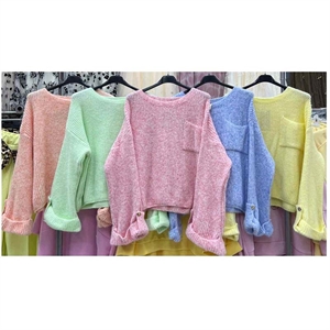 Sweter damski okrągły - Produkt Włoski