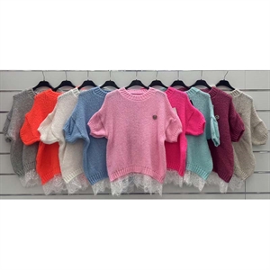 Sweter damski z krótkim rękawem - Produkt Włoski