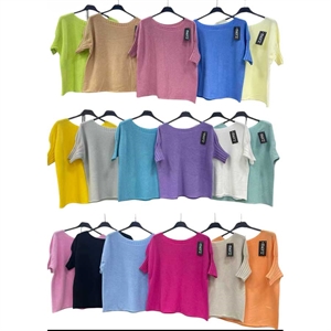 Sweter damski z krótkim rękawem