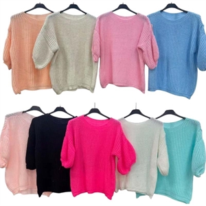 Sweter damski z krótkim rękawem