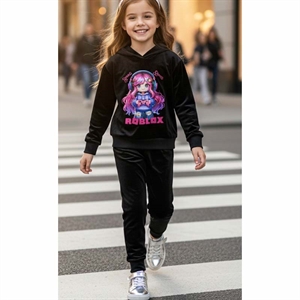 Komplet welurowy dziewczęcy  6-16 lat