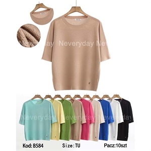 Sweter damski z krótkim rękawem