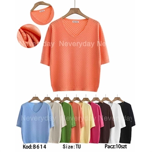 Sweter damski z dekoltem w serek