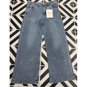 Jeansy szerokie nogawki  6-14 lat