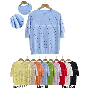 Sweter damski okrągły