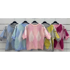 Sweter damski z krótkim rękawem - Produkt Włoski