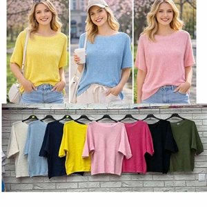 Sweter damski z krótkim rękawem