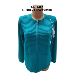 Sweter damski zapinany na suwak (L-3XL)