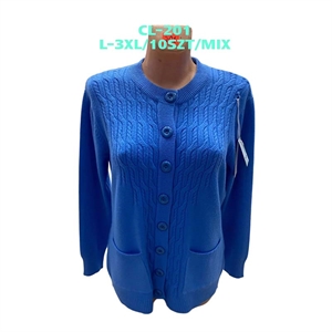 Sweter damski zapinany na guziki (L-3XL)