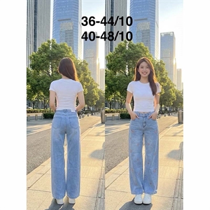 Jeansy szerokie nogawki  40-48