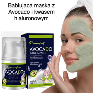 Bąblujaca maska z avocado i kwasem hialurowym