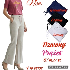 Spodnie dzwony damskie  S/M-L/XL