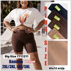 Legginsy krótkie prążek Big Size  2XL/3XL-4XL/5XL