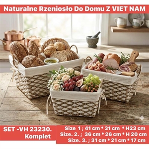 Komplet naturalne rzeniosło do domu z Viet nam 3cz