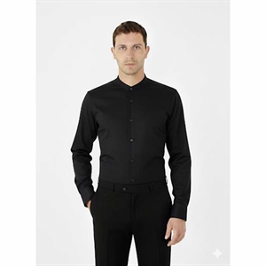 Koszula męska stójka gladka krój slim fit produkt Turecki  M-2XL