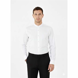 Koszula męska stójka gladka krój slim fit produkt Turecki  S-2XL
