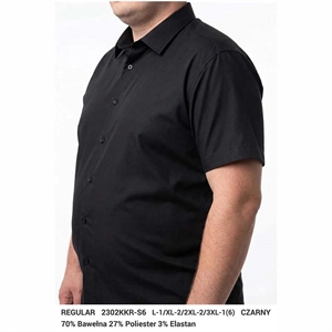 Koszula męska elegancka na krótki rękaw krój regular fit produkt Turecki  L-3XL