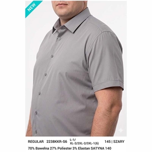 Koszula męska elegancka na krótki rękaw krój regular fit produkt Turecki  L-3XL