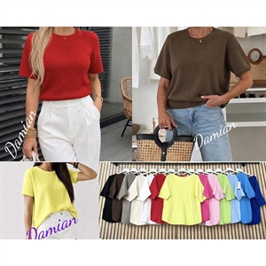 Sweter damski z krótkim rękawem