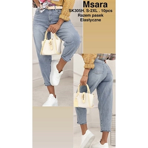 Jeansy damskie Msara  S-2XL