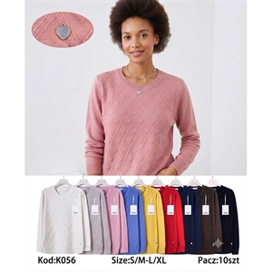 Sweter damski okrągły  S/M-L/XL
