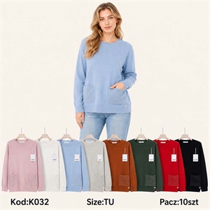 Sweter damski okrągły