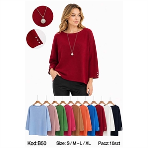 Sweter damski okrągły  S/M-L/XL