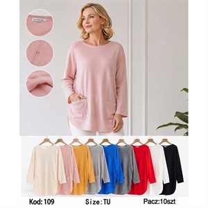 Sweter damski okrągły