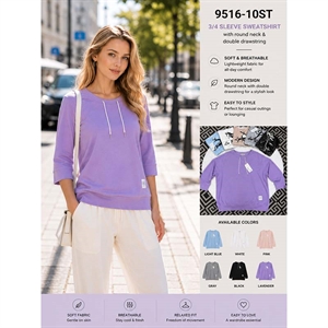 Bluza damska z 3/4 rękawem